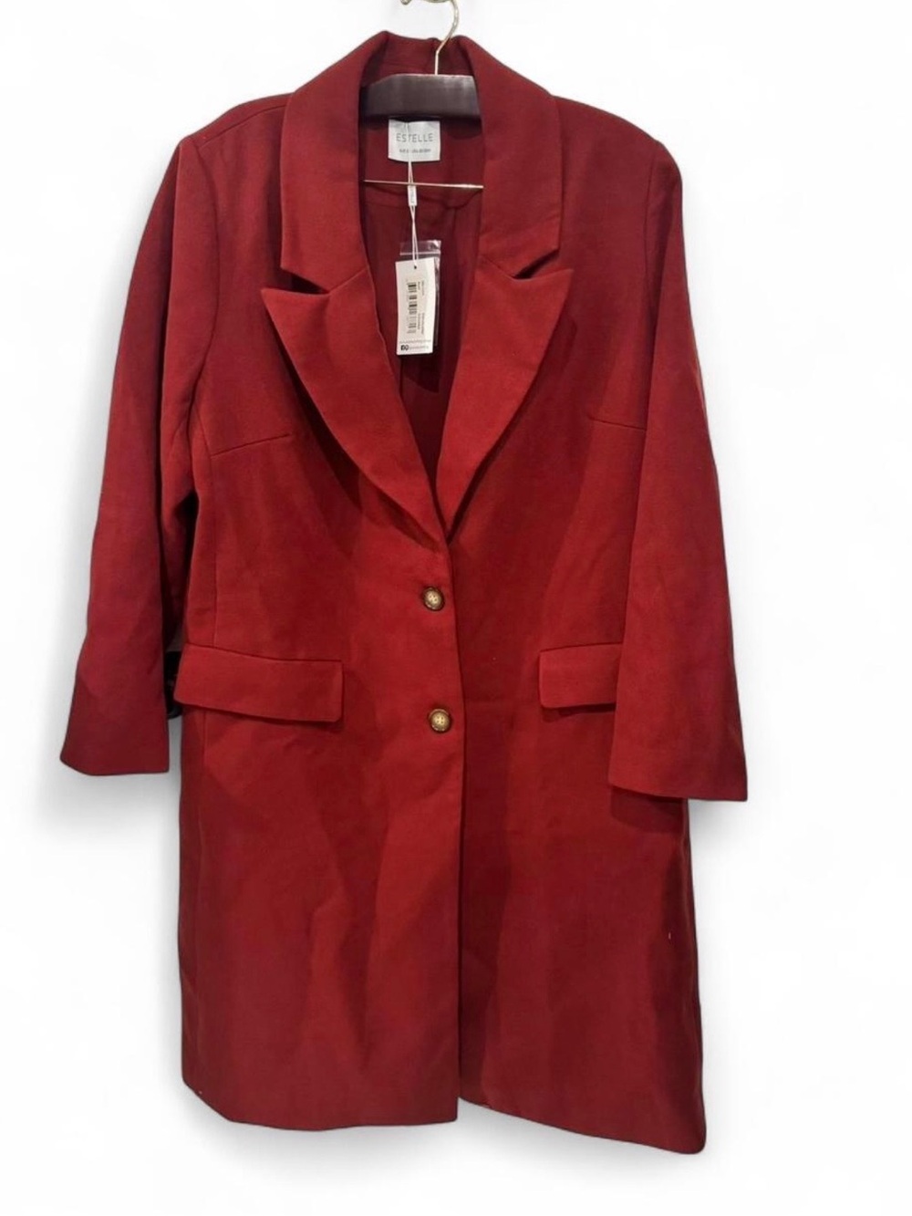 Estelle Women's Crimson Long Blazer Jacket